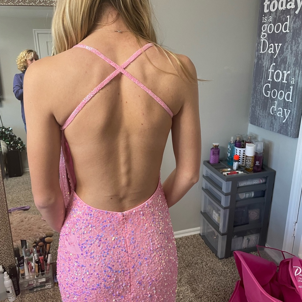 pink primavera 00 prom dress - Picture 3 of 5